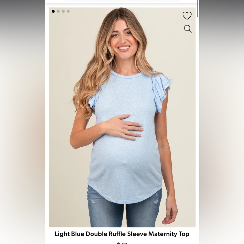 Light Blue Maternity Top